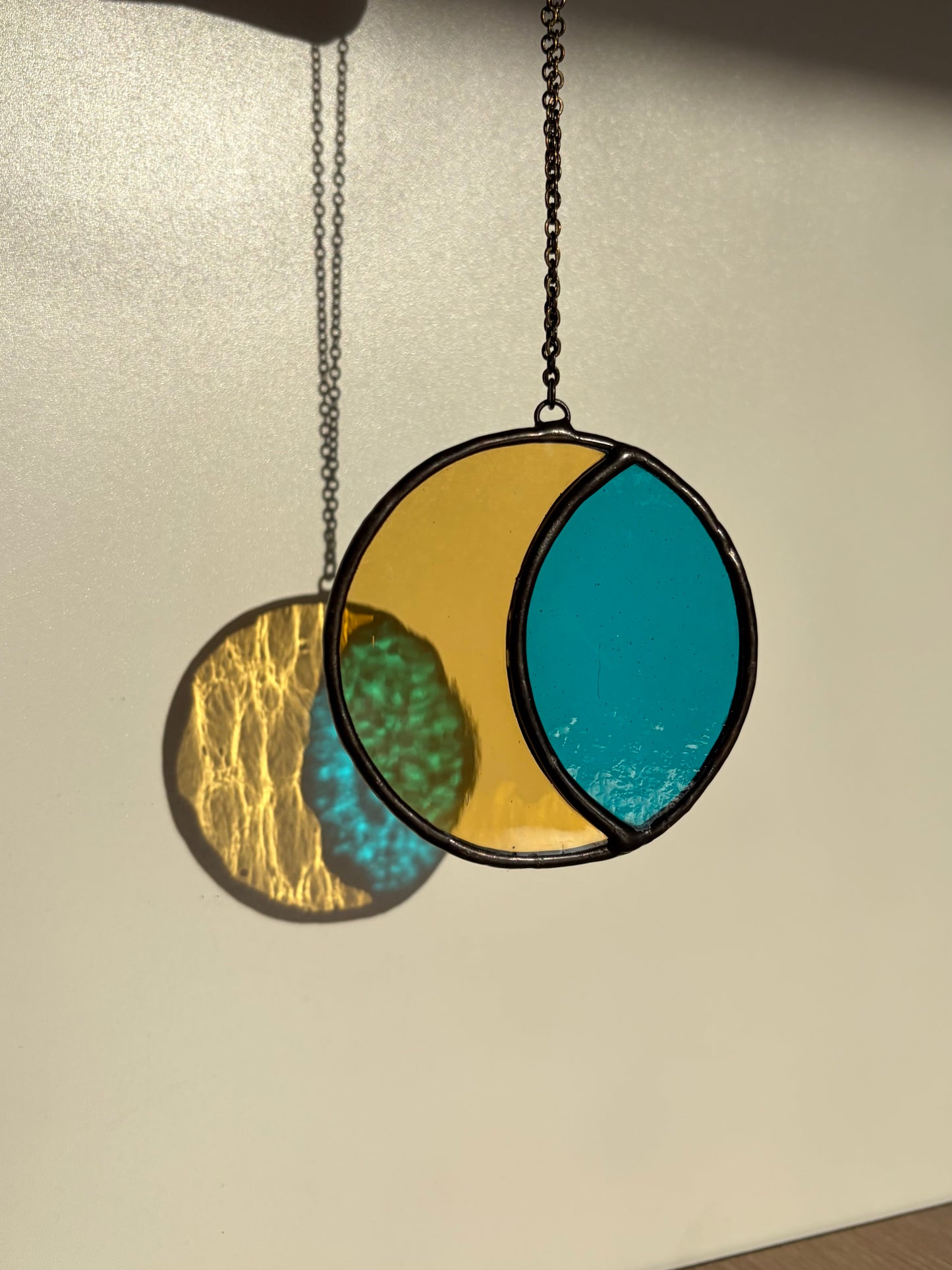 Médaillon lune - Vitrail