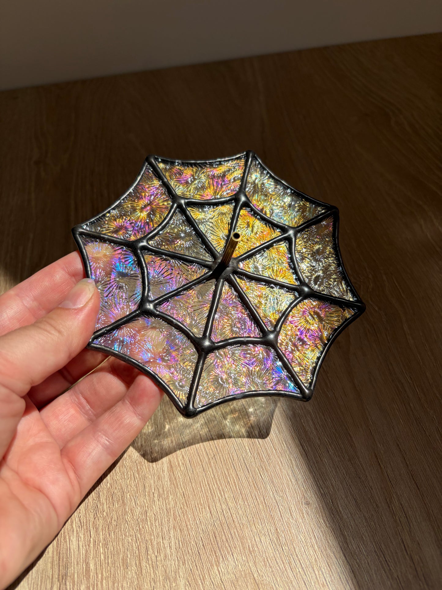 Spiderweb porte-encens - Vitrail